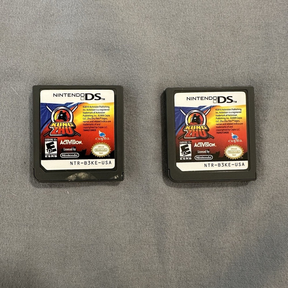 Kung Zhu Nintendo DS Lot of 2 Games Zhu Zhu Pets Cartridge Only Untested